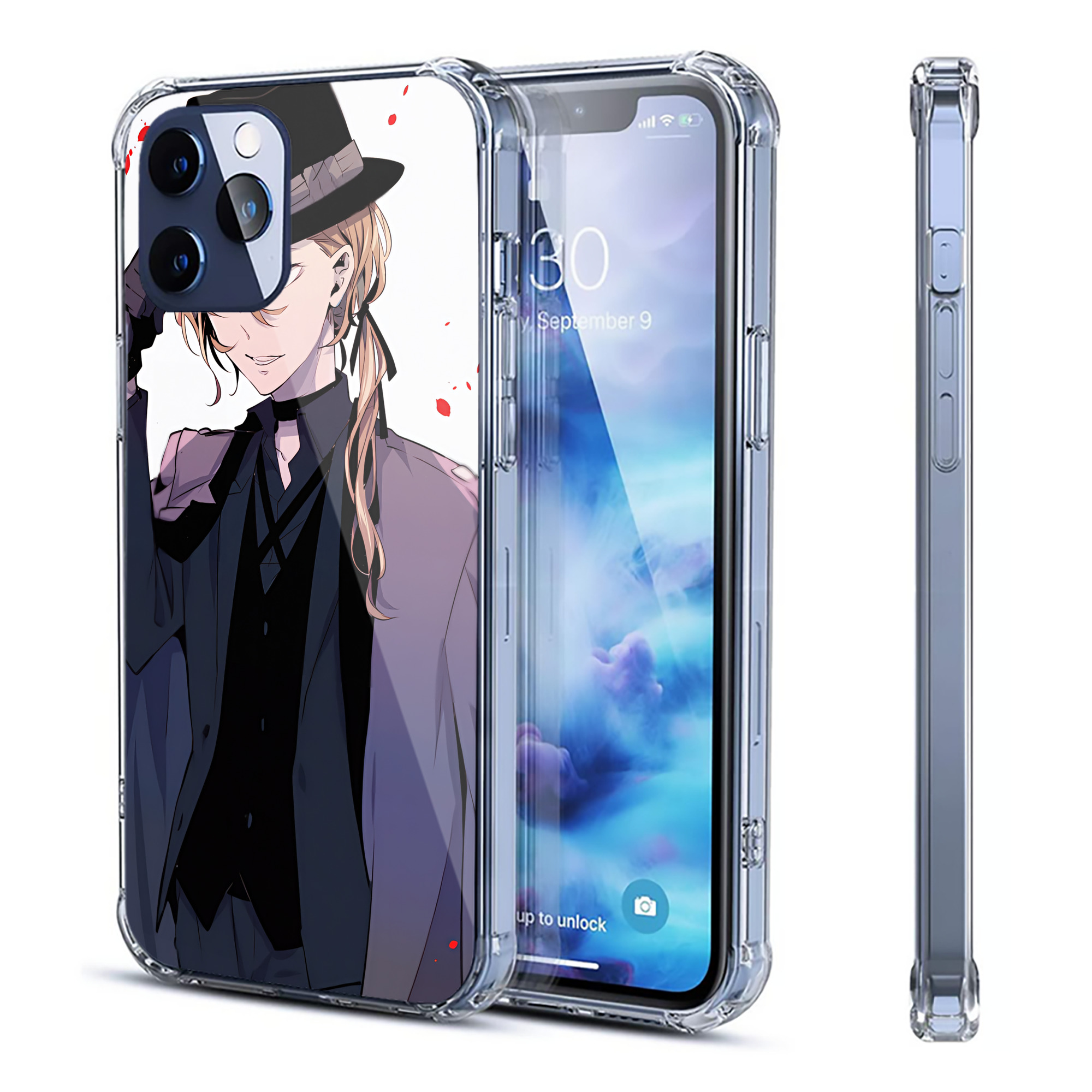 （画像用） 文豪ストレイドッグス Bungo Stray Dogs 【iPhone 12シリーズ対応】透明スマホケース（クリアソフトケース）